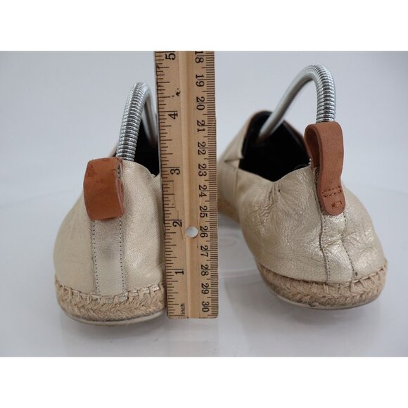 Gentle Souls Lizzy -Line Sporty Flats Women's Size 9.5 Gold Leather Espadrilles - Picture 6 of 11